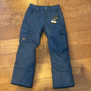 NWT Quicksilver Porter Denim Snowboard Pant 12